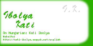 ibolya kati business card